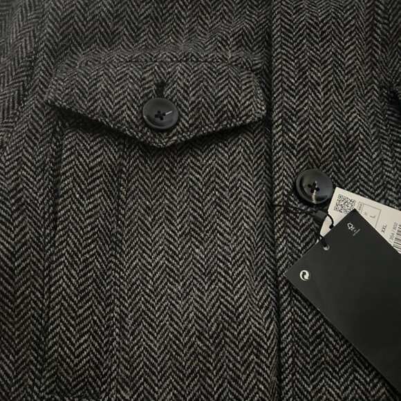 ZARA MAN Herringbone Hooded Jacket/Coat Size L New With Tags - Picture 13 of 15